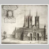 Lincoln Cathedral, 17th century print, Wenceslaus Hollar, Wikipedia.jpg